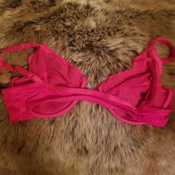 Red Sheer Polka Dot Bra - Picture 2 of 4
